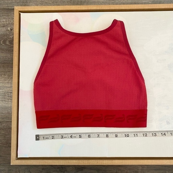 Fabletics Red High Neck Sports Bra XS - Picture 5 of 6
